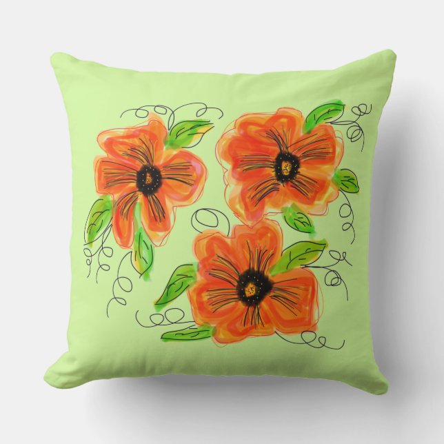 Reversible Light Green To Olive With Orange Cushion (Front)