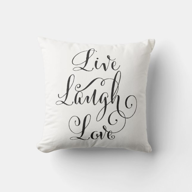 Reversible Live, Laugh, Love Pillow (Front)