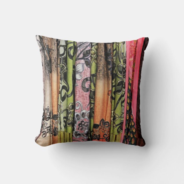 Reversible Multi-coloured scarves in Israel Pillow (Front)
