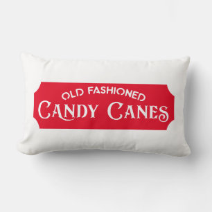 Reversible Old Fashioned Candy Canes  Lumbar Cushion