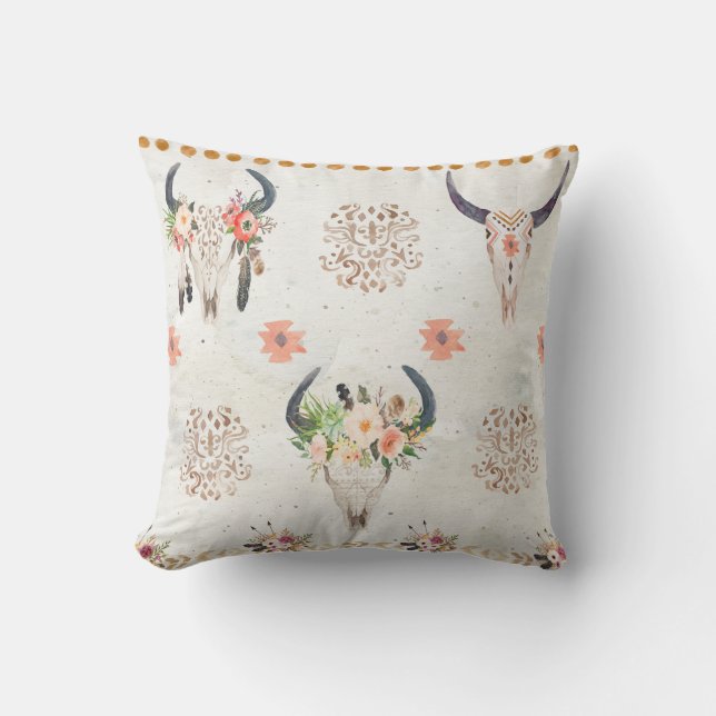 Reversible outdoor pillow, Southwestern style Cushion (Front)