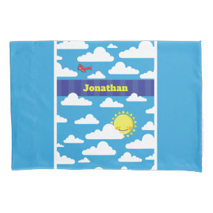 Reversible Personalised Smiling Sun, Moon & Stars Pillowcase