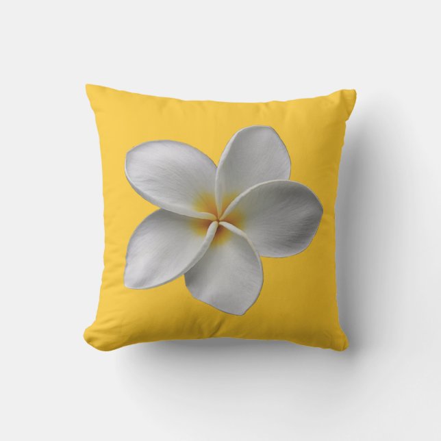 Reversible Plumeria Pillow (Front)