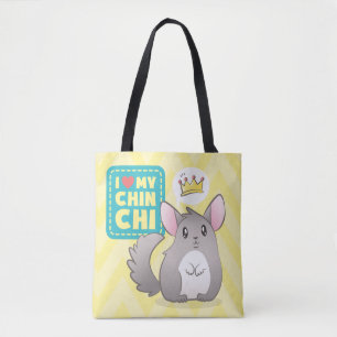 Reversible purse I Love my Chinchi Tote Bag