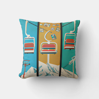 Reversible ski pillow, scatter cushion