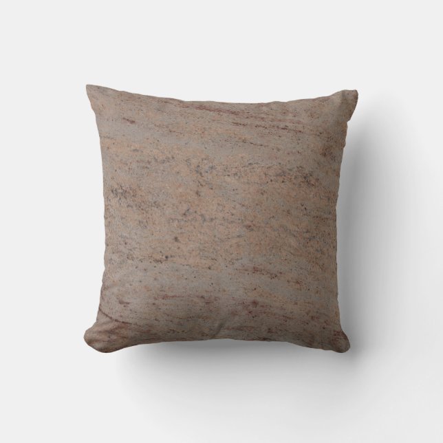 Reversible solid back Tan n Grey Textured Pillow (Front)