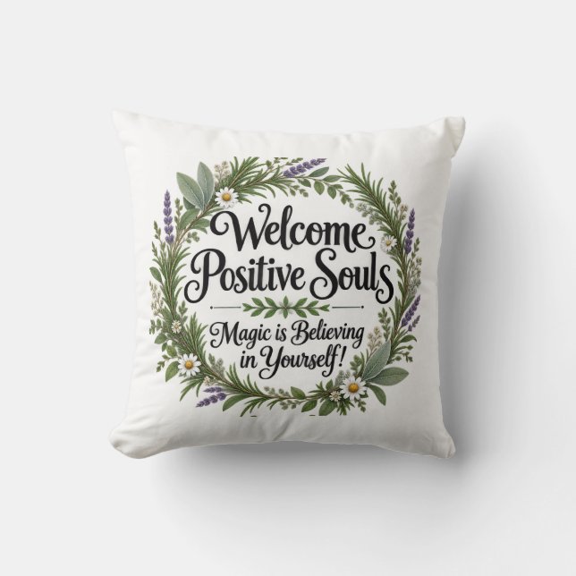 Reversible Summer Witch Sweet & Sassy Cushion (Front)