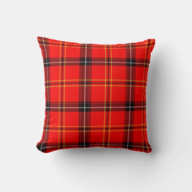 Reversible Tartan Plaid Design Throw Pillow (Front)