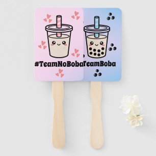 Reversible #TeamBoba #TeamNoBoba Gender Reveal Hand Fan