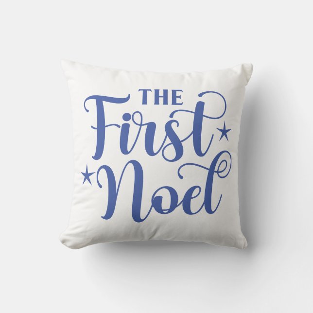 Reversible The First Noel  Cushion (Front)