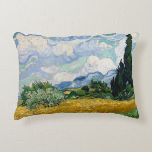 Reversible Van Gogh Wheat Field with Cypresses Decorative Cushion