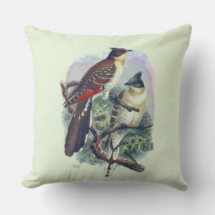 Reversible Vintage Birds Nature Wildlife Cushion