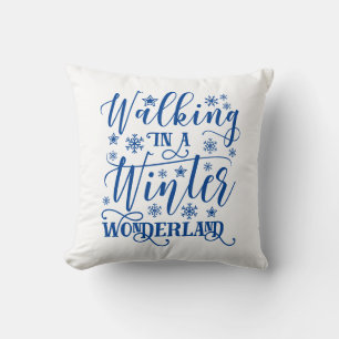 Reversible Walking In A Winter Wonderland Cushion