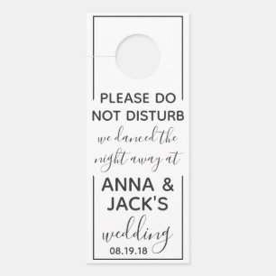 Reversible Welcome & Do Not Disturb Wedding Tag Door Hanger