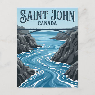 Reversing Falls Rapids Canada Postcard