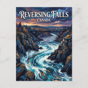 Reversing Falls Rapids Canada Postcard