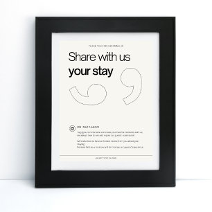 Review and promotion  hostel bed & breakfast info poster