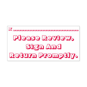 Review and Sign Request Rubber Stamp
