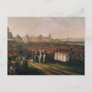 Review of the National Guard and the Fire Postcard
