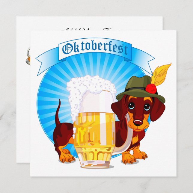 Revised 2 OKTOBERFEST / Octoberfest Invitation (Front/Back)