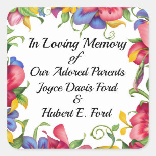 Revised Bookplate, In Memoriam, Donation Square St Sticker