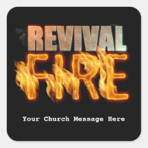Revival fire church outreach typography evangelism