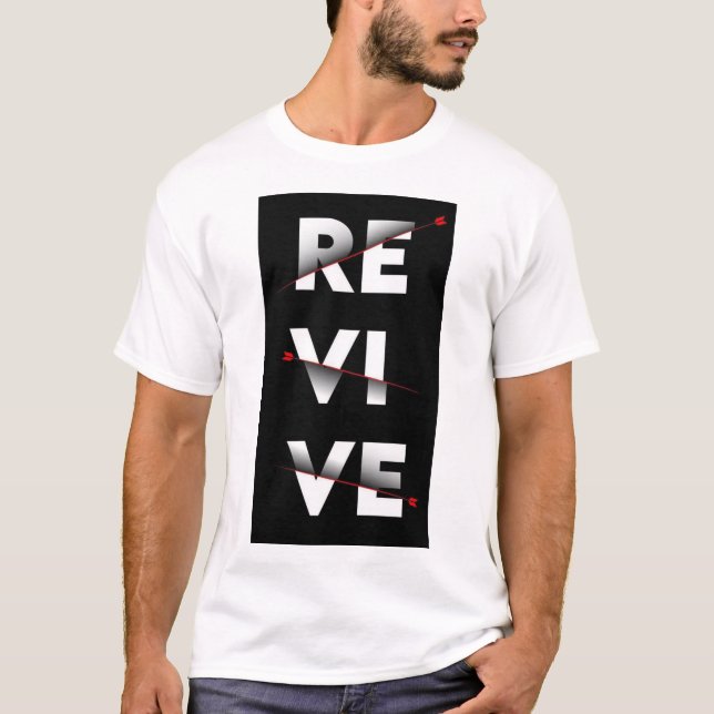 REVIVE TEXT PRINTED T-SHIRT (Front)