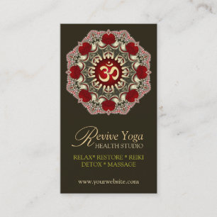 Revive Yoga Love Om New Age Business Cards