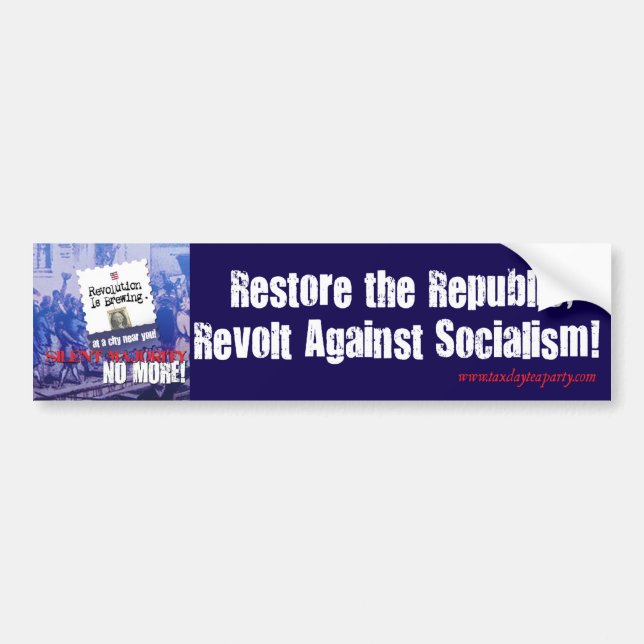 Revolt Against Socialism Bumper Sticker (Front)