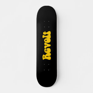 Revolt - Amber on Black Skateboard
