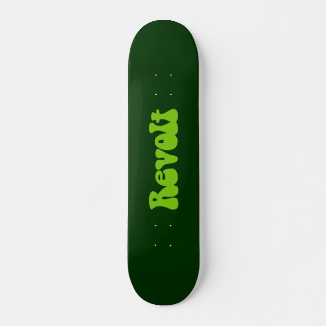 Revolt - Martian Green on Dk Green Skateboard (Front)