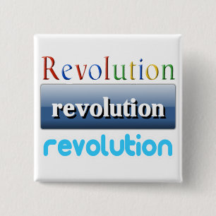 revolution 15 cm square badge