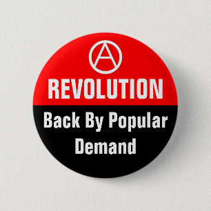 revolution back by popular design 6 cm round badge