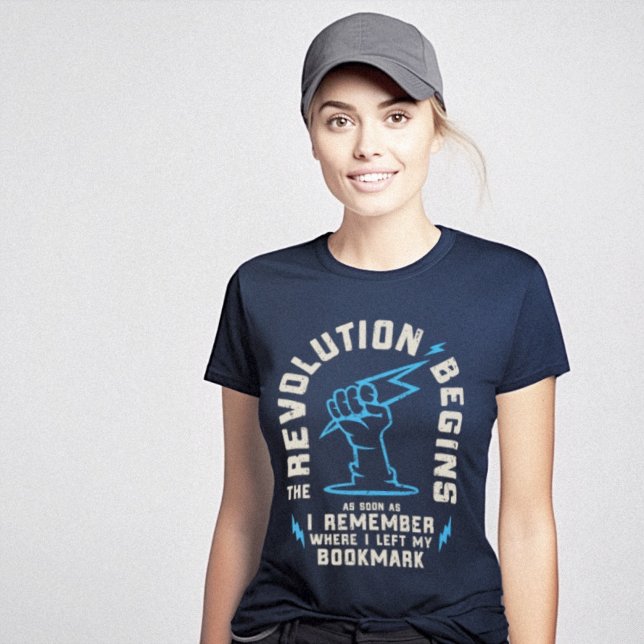 Revolution Begins Book Lover Funny T-Shirt (Revolution Begins Book Lover Funny T-Shirt)