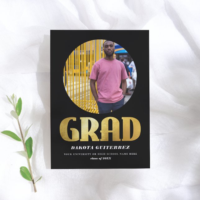 Revolution | Gold & Black Grad Photo Announcement (Creator Uploaded)