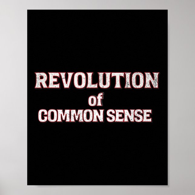 Revolution Of Common Sense Text Trump 45- 47 Poster (Front)