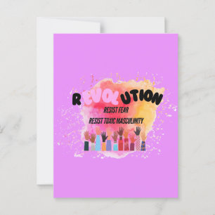 Revolution Resist Fear Toxic Masculinity Postcard