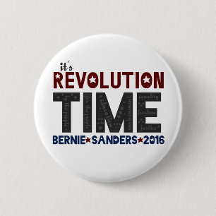 Revolution Time - Bernie Sanders 2016 6 Cm Round Badge