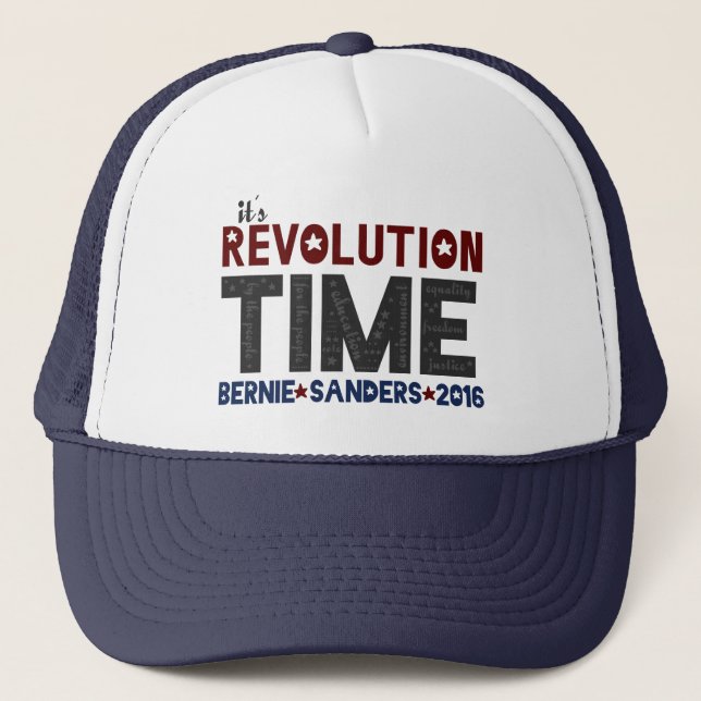 Revolution Time - Bernie Sanders 2016 Trucker Hat (Front)