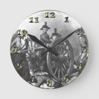 Revolutionary War Cannon - Molly Pitcher Round Clock