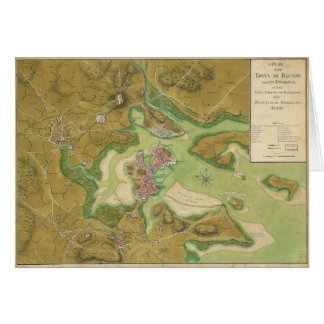 Revolutionary War Map of Boston Harbour 1776