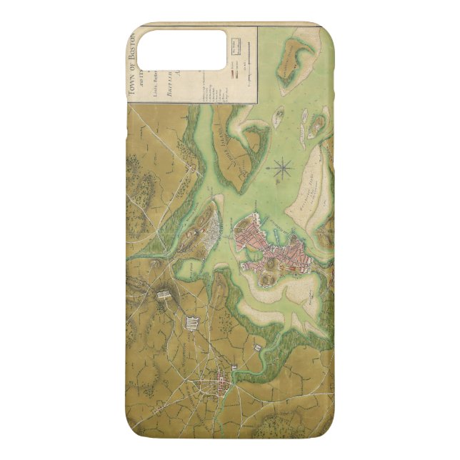 Revolutionary War Map of Boston Harbour 1776 Case-Mate iPhone Case (Back)