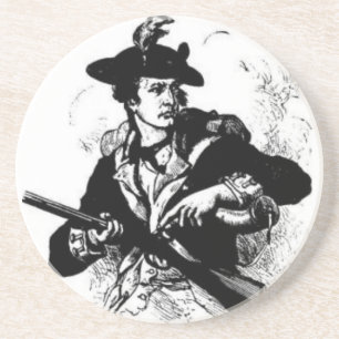 Revolutionary War Minuteman with Gun Coaster