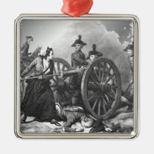 Revolutionary War Molly Pitcher Cannon Ornament