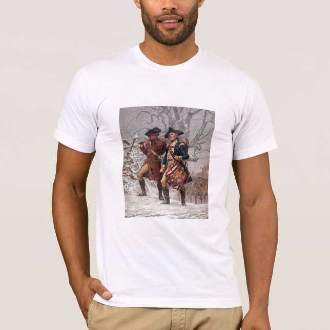 Revolutionary War Soldiers Marching T-Shirt (Front)