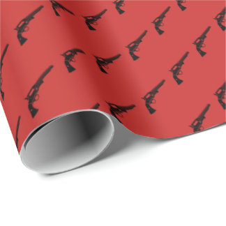 Revolver Tiled Red Wrapping Paper