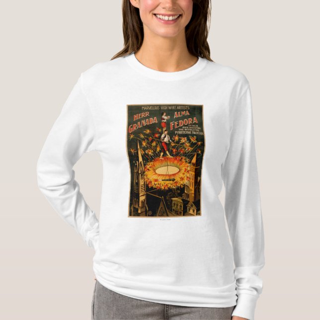 Revolving Pyrotechnic Fountain High Wire T-Shirt (Front)