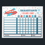 Reward Chart Aeroplane Personalised Chore Chart Notepad<br><div class="desc">Personalised Reward Chore Routine Chart.</div>