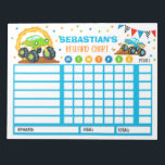 Reward Chart Monster Truck Personalised Chores Notepad<br><div class="desc">Personalised Reward Chore Routine Chart.</div>