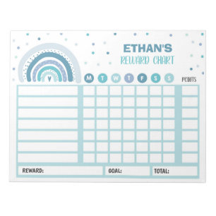 Reward Chart Rainbow Personalized Chore Chart Notepad